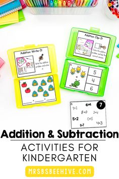 the addition and subtraction activities for kids to learn with their own hands on