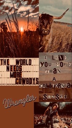 a collage of images with the words i love you more than a california song