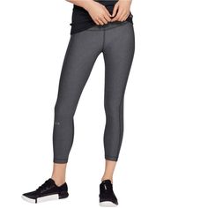 Under Armor Women's Heatgear High-Rise Ankle Crop Xs Gray Nwt Under Armour Fitted Sports Pants, Under Armour Fitted Moisture-wicking Bottoms, Fitted Under Armour Moisture-wicking Bottoms, Under Armour Fitted Sports Bottoms, Fitted Moisture-wicking Under Armour Bottoms, Fitted Under Armour Bottoms For Gym, Fitted Under Armour Sports Bottoms, Fitted Moisture-wicking Bottoms By Under Armour, Under Armour Fitted Sporty Pants