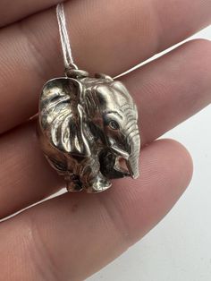 25 x 21 x 21 mm Silver Elephant, Silver Elephants, Elephant Pendant, Vintage Sterling Silver, Pendant Necklaces, Jewelry Necklace Pendant, Elephant, Jewelry Necklaces, Accessory Gift