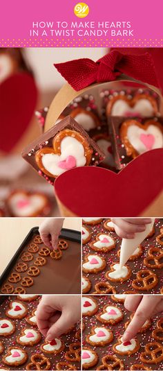 how to make heart shaped pretzels in a twist candy bar box with instructions