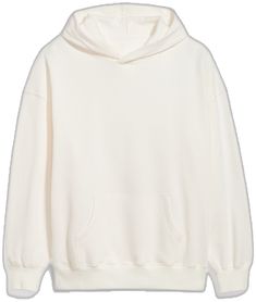 a white hoodie is shown on a white background