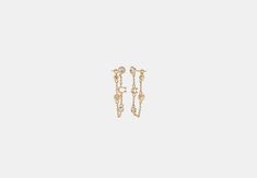 COACH® | Signature Crystal Chain Earrings Brass And Glass, Coach Outlet, Crystal Chain, H Style, Chain Earrings, 4 H, Womens Watches, Women's Earrings, Jewelry Watches