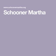 the schoner martha logo on a purple background