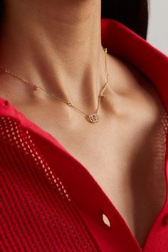 Gucci's 'GG' logo is one of the Italian house's most recognizable signatures, representing more than 95 years of rich history. A sophisticated yet effortless way to wear the motif every day, this delicate necklace is made from 18-karat gold and set with 0.22-carats of diamonds. It will make a thoughtful gift to fans of the label. Luxury Jewelry With Delicate Chain For Anniversary, Luxury 14k Gold Necklace For Formal Occasions, Luxury 14k Gold Wedding Necklace, Luxury White Gold Jewelry With Delicate Chain, Luxury 14k Gold Wedding Necklaces, Gucci White Gold Jewelry For Anniversary, Luxury Yellow Gold Necklace With Elegant Design, Elegant 14k Gold Hallmarked Necklace, Luxury Yellow Gold Necklaces With Elegant Design