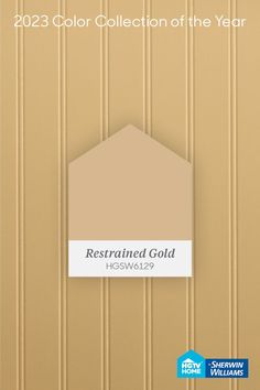 an image of a wall with wood paneling and the words restrated gold on it