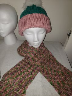 All hat and scarf sets are handmade according to your color scheme.  If you do not have a specific way you want them I can choose. As you can see my choices are pretty good.  I do Sorority and Fraternity color schemes.  I also do SPORT colors.  I do not use official logos or patches as they are trademarked. All hats and scarfs are sold as sets,not unless there is a specific request for one or the other.  That price can be discussed at time of order.  I can also make for groups. Handmade Casual Acrylic Scarves, Casual Handmade Acrylic Scarves, Handmade Acrylic Casual Scarves, Casual Green Handmade Scarf, Do Sport, Hats And Scarves, Hat And Scarf Sets, Hat And Scarf, Winter Sport