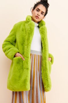 Nuuly | Sophie Faux-Fur Coat Spring Fluffy Faux Fur Coat, Trendy Fluffy Spring Fur Coat, Oversized Spring Fur Coat With Faux Fur Trim, Oversized Faux Fur Trim Coat For Spring, Trendy Fluffy Fur Coat For Spring, Fluffy Faux Fur Outerwear For Spring, Trendy Faux Fur Coat For Spring, Trendy Faux Fur Coat With Faux Fur Lining, Trendy Spring Faux Fur Coat