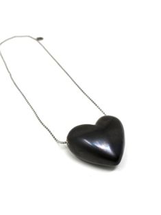 The Heart necklace features a glazed silver ceramic heart handmade by ceramists from Talavera de la Reina, Spain on a delicate stainless steel ball chain necklace. Heart Shaped Ball Chain Necklace For Gift, Heart-shaped Ball Chain Necklace Gift, Cotton Jewelry, Gray Jewelry, Ceramic Heart, Ball Chain Necklace, Traditional Crafts, Glazed Ceramic, Ball Chain