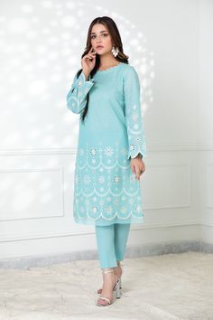 Iznik Fashions IP 111 Icy Mist RTW Eid Prets 2022 Original brand suit fabric and photography lite diffrance in actual print. Pakistani Fashion Party Wear, Kurta Designs Women, Shalwar Kameez, Suit Fabric, Stylish Dress Designs, Pakistani Outfits, Kurta Designs, Pakistani Fashion, Pakistani Dresses