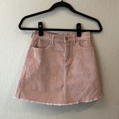 Adorable Pink Corduroy Mini Skirt! New With Tags, Size 25. Made From Cotton So This Is Super Comfortable! Never Worn And In Great Condition. Please Let Me Know If You Have Any Questions Or Want More Photos! Happy Poshing! :) Pink Mini Denim Skirt With Pockets, Pink Denim Mini Skirt With Pockets, Casual Corduroy Mini Skirt With Pockets, Casual Corduroy Skirt With Pockets, Spring Corduroy Skirt With Pockets, Spring Corduroy Lined Skirt, Casual Corduroy Skirt For Spring, Pink Cotton Mini Skirt With Pockets, Spring Corduroy Mini Skirt