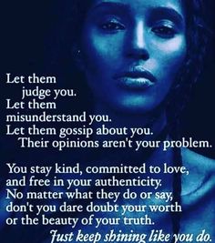 a woman with dreadlocks on her head and the words let them judge you