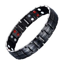 PRICES MAY VARY. 【 PVD BLACK PLATING 】-- Fine PVD Black Plating with Special Protective Layers Makes This Bracelet Last Longer Time, Swimming or Taking a Shower is Acceptable. 【 MAGNETIC MEN BRACELET 】-- Magnets Very Suitable for Everyone Daily Use. Free Link Remove Tool Included to Make You Adjust the Bracelet at Home Easily. 【Hypoallergenic Bracelets】: Up to EU REACH standard, This 304 Stainless Steel Bracelet is Safe for Use. Please Don't Buy it If You are Sensitive for Metal Jewelry. 【GIFTS Stainless Bracelet, Men Bracelets, Men Bracelet, Packing Jewelry, Black Bracelet, Black Bracelets, Black Plates, Magnetic Bracelet, Take A Shower