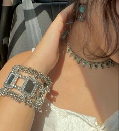 Oxidised Jewellery Aesthetic, Desi Jewelry Aesthetic, Sneha Core, Ethnic Jewelry Indian, Oxidised Bracelet, Oxidised Bangles, Trending Summer Nails