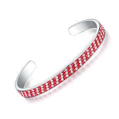 PRICES MAY VARY. 【CHRISTMAS BRACELET】: Crystal bangle bracelet uses the Christmas Candy Cane color scheme. Gorgeous red and white bracelets are made of brass and silver plated. Hypoallergenic, nickel& lead free and comfortable for all day wearing. 【FASHION BRACELET】: You can wear this Christmas cuff bracelet not just on Christmas but anytime of the year! You'll find yourself wearing it on other occasions, such as Annivesary, birthday and family parties. 【CRYSTAL BRACELET】: Fashionable Xmas cryst Holiday Red Adjustable Jewelry, Adjustable Red Bangle Cuff Bracelet, Red Crystal Bracelet For Party, Adjustable Red Cuff Bracelet As Gift, Red And White Bracelets, Blue Cuff Bracelet, Patriotic Bracelet, Sparkly Fashion, Sparkly Bracelets