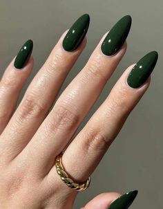 Looking for a gorgeous new color for your next mani? Check out our list of forest green nails and nail designs to elevate your style in 2024! Green Chrome Acrylic Nails, Nail Options, Dark Green Nails, Shape Nails, Nail Color Trends, Green Nail Polish