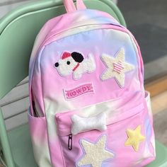 Place Of Origin : China (mainland) Model Number : 611 Lining Material : POLYESTER Pattern Type : CARTOON Decoration : Appliques,letter Main Material : nylon Brand Name : FBECDG Item Type : Backpacks   WHAT ABOUT REFUND?   Fast refund,100% Money Back Guarantee. If your product is defective or doesnt work properly, let us know and well send you a replacement one. We believe in our products so much that we offer a 30-day No-Hassle refund policy. If youre unhappy about your purchase, send us the pro Y2k Style Bags For Back To School, Y2k Style School Bag For Back To School, Backpack Y2k, Pendant Aesthetic, Korean Preppy, Cartoon Decoration, Y2k Star, Applique Letters, Bone Pendant