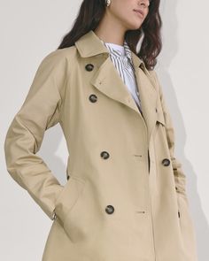 The Modern Trench Coat Cornstalk – Everlane Casual Double-breasted Pea Coat, Double-breasted Gabardine Outerwear For Work, Single Breasted Gabardine Pea Coat, Belted Solid Outerwear For Work, Fitted Collared Double-breasted Outerwear, Gabardine Outerwear With Double-breasted Button, Belted Solid Workwear Outerwear, Solid Gabardine Double-breasted Outerwear, Fitted Double-breasted Collared Outerwear