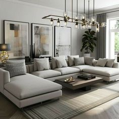 a living room filled with lots of furniture