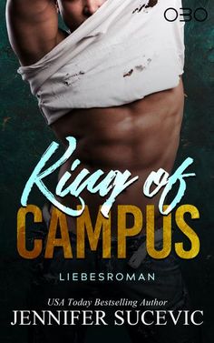 the cover for king of campus, featuring a shirtless man with his arm wrapped around him