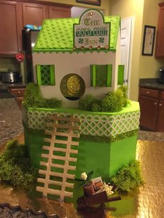 a cake made to look like a house