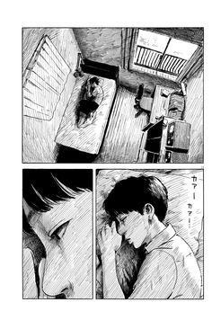 an image of a comic strip with a man in bed and another person sleeping on the floor