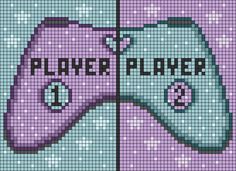 an image of a pixellated video game screen with the words player on it and a purple