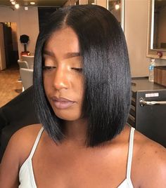 Bob Hairstyles For Black Women, Messy Bob Haircut, Pressed Natural Hair, Silk Press Natural Hair, Long Bob Hairstyles, Short Bob Wigs, Relaxed Hair, Wigs For Women, Short Bob Hairstyles