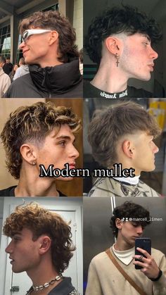 #haircutmen #haircutstyles Guys With Mullets, Fade Haircuts For Boys, Modern Mullet For Men, Mullet Ideas, Mullet Boy, Mullet Hairstyle Mens, Modern Mullet Haircut