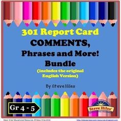 Here Are Report Card Comments Bundle As Report Card, English To Spanish, Classroom Management Tips, Project Based Learning, Parents As Teachers, Classroom Resources