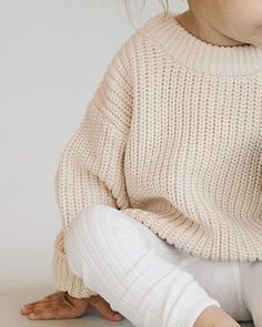 This best seller just got cozier! Our most popular sweaters are now crafted from premium-quality cotton for an extra soft, ultra-cozy feel. The thick knit gives them an undeniably chunky look + making them more stylish than ever. Wear it oversized or size down for a snug fit. A gender-neutral must-have, it's the perfect sweater for any day. 100% premium knit cotton Baby Luna, Neutral Sweaters, Diaper Bag Accessories, French Baby, Chunky Knitting, Pajama Romper, Baby Co, Chunky Knit Sweater, Boys Romper