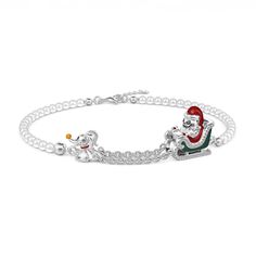 BOGO 40% OFF (Code: H40) Christmas Novelty Silver Jewelry, Silver Novelty Bracelets For Party, Adjustable Bracelets For Holiday Party, Silver Christmas Festive Bracelets, Festive Silver Bracelets For Christmas, Silver Bracelets For Christmas Festive Season, Silver Holiday Bracelet, Novelty White Bracelet For Party, Silver Bracelets For Holiday