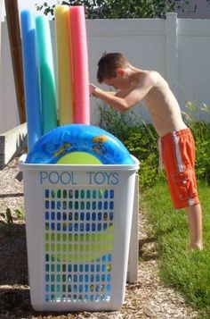 Pool Toy Organization, Outdoor Toy Storage, Big Pools