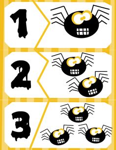 the numbers and symbols for halloween are shown