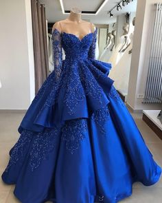 Blue Ball Gown, Ruffle Prom Dress, Elegant Ball Gowns, Strapless Prom Dresses, V Neck Prom Dresses, 파티 드레스, Blue Ball, Ball Gowns Evening