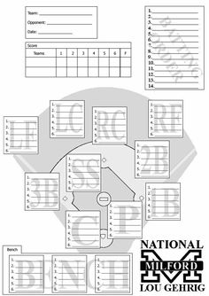 the baseball score sheet for the national minor league game