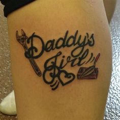 Daddy'S Girl Tattoo Designs. There are any references about Daddy'S Girl Tattoo Designs in here. you can look below. I hope this article about Daddy'S Girl Tattoo Designs can be useful for you. Please remember that this article is for reference purposes only. #daddy's #girl #tattoo #designs Jail Tattoos, Girl Tattoo Ideas, Tattoos Woman, Female Tattoos, Tattoos For Black Skin, S Girl, Dad Tattoos, Tattoo Designs For Girls