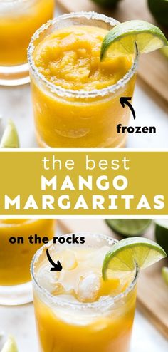 the best mango margaritas on the rocks