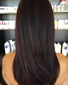 Lob Layers, Layers Shag, Dark Brown Hair Balayage, Beautiful Healthy Hair, Professional Haircut, Color For Black Hair, Black Hair Balayage, Dark Brunette Hair