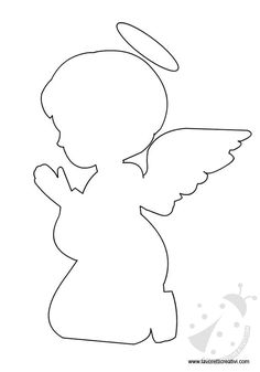 the outline of an angel with wings