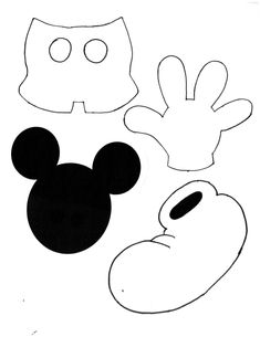 mickey mouse mask and ears cut out