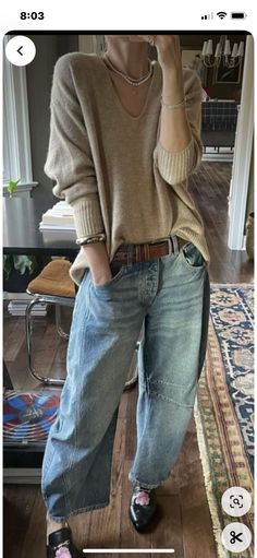 Style For Women In Their 40s Clothing, Baggy Jeans Outfit Autumn, Fashion For Women Over Fifty Over 50, Autumn Fashion Women Fall Outfits 2024, Casual New Years Eve Outfits Jeans, Cool Style Women, Denim Jeans Outfit, Look Jean, Jeans Outfit Summer