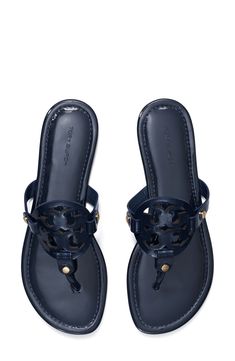 Known for its supple leather, iconic branding and lightly cushioned footbed, the original Miller sandal is a timeless favorite. Cushioned footbed Leather upper and lining/rubber sole Imported Light Blue Mirror, Miller Sandal, Shell Pink, Blue Mirror, Over 50 Womens Fashion, Tory Burch Miller, Metallic Pink, Tory Burch Miller Sandal, Cadillac Escalade