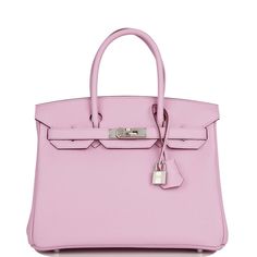 This Birkin is in Mauve Sylvestre clemence leather with palladium hardware and has tonal stitching, front flap, two straps with center toggle closure, clochette with lock and two keys, and double rolled handles.The interior is lined with Mauve Sylvestre chevre and has one zip pocket with an Hermes engraved zipper pull and an open pocket on the opposite side.Collection: ZOrigin: FranceCondition: New and never worn (Plastic on hardware)Accompanied by: Hermes box, Hermes dustbag, clochette, lock, t