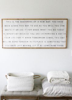 an instagram page with a photo of towels on a shelf and a quote above it