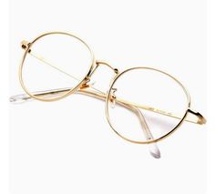 Gold Rimmed Glasses, Cute Glasses Frames, Clear Eyeglasses, Glasses Frames Trendy, Gold Eyeglasses, Clear Sunglasses, Glasses Trends, Retro Eyewear