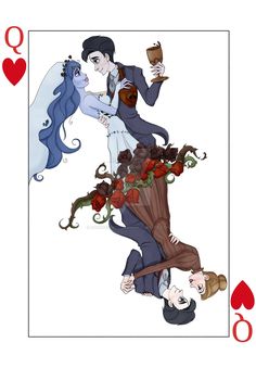 an image of a man and woman playing cards