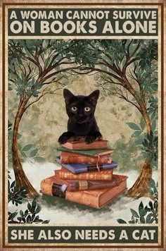 Cat And Book, Cat Poster, Cat Quotes, Animal Posters, Poster Vintage, Crazy Cat Lady, 귀여운 동물