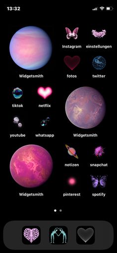 the planets and their names are shown in this screenshote screen shot from an iphone