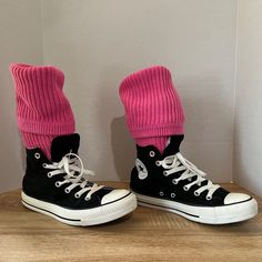 Rare Converse High Tops With Sewn In Leg Warmers Women’s Size 8 Men’s Size 6. Hard To Find. Super Cute. Used But In Very Good Condition. Feel Free To Message Me For Questions! Rare Converse, Shoes Converse, Converse High, Converse High Tops, Womens Converse, Converse Shoes, Leg Warmers, Womens Shoes Sneakers, High Tops